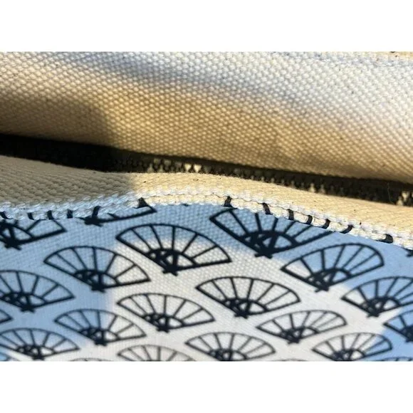 NWT Cannes Canvas Tote By Karl Lagerfeld, Beige/Black Zip Top, Cotton MSRP $98 - Picture 10 of 13